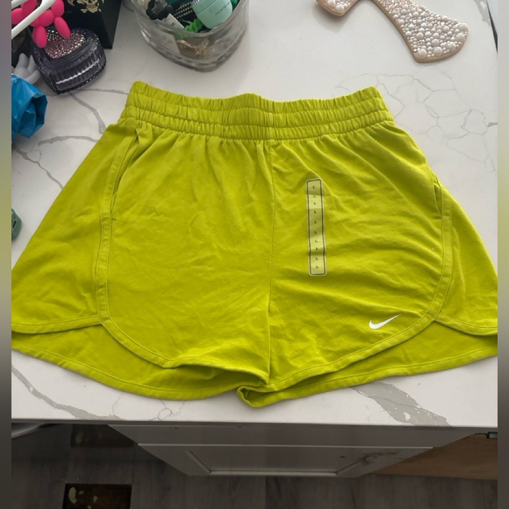 Nike Women's Bright Green Athletic Shorts ❤️